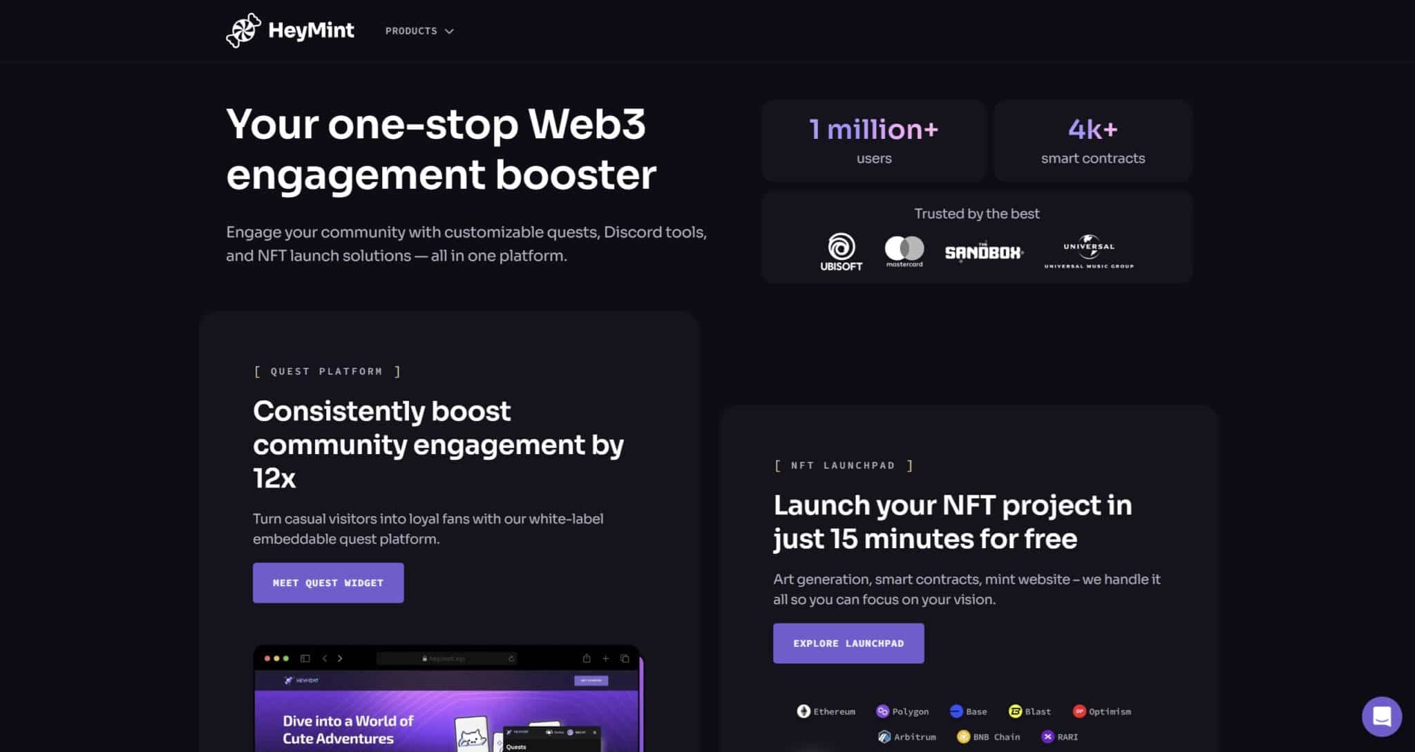 HeyMint Launchpad based on Ethereum